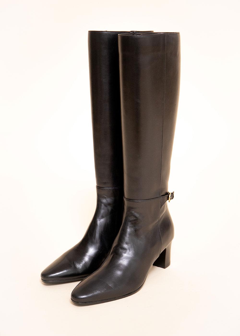 Manfield BOTTE MANCHESTER CUIR NOIR Manfield