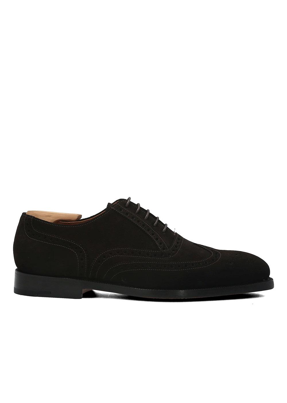 Bowen RICHELIEU SHIRLEY CUIR VELOURS MARRON Manfield