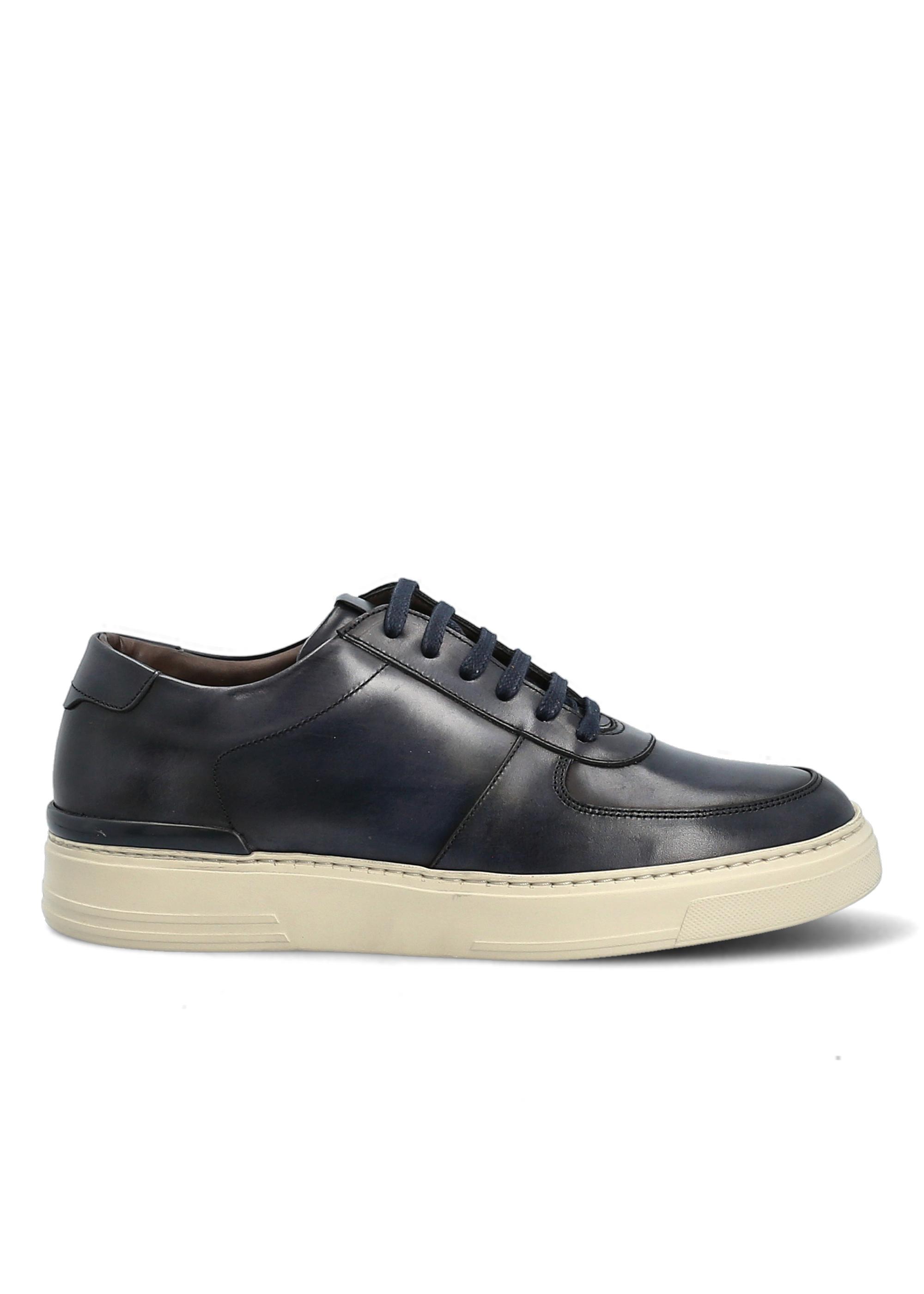 Manfield SNEAKERS SABATO CUIR BLEU Manfield