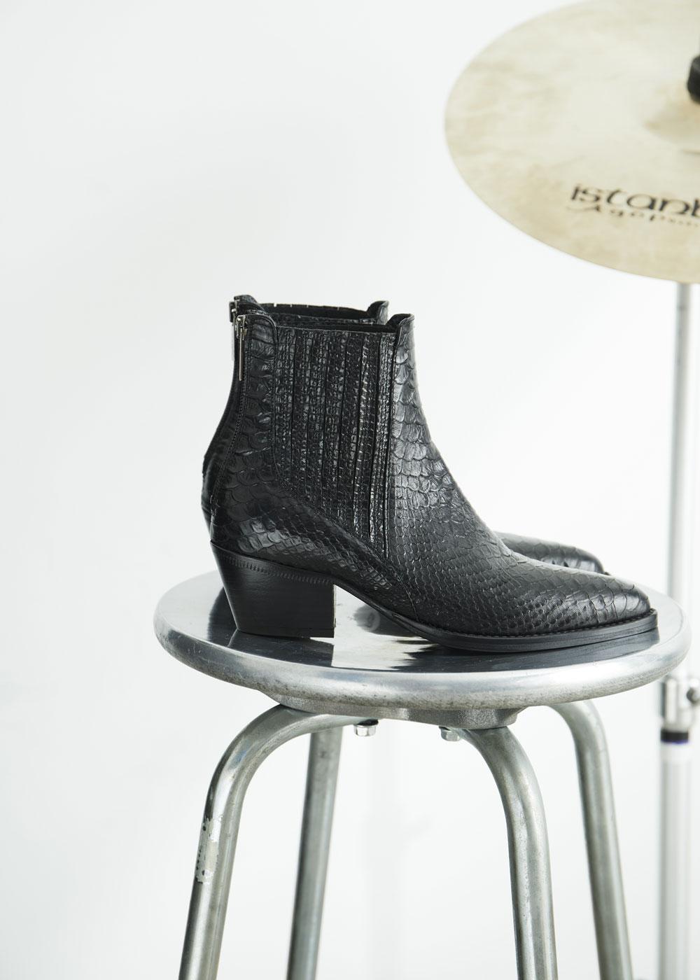 Bottines python noir femme 2025