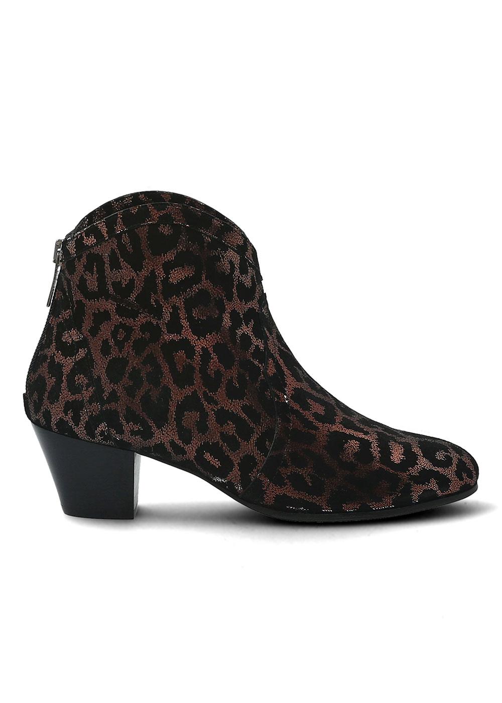 Colisee Paris BOOTS CELESTINE CUIR IMPRIME LEOPARD METALLISE Manfield