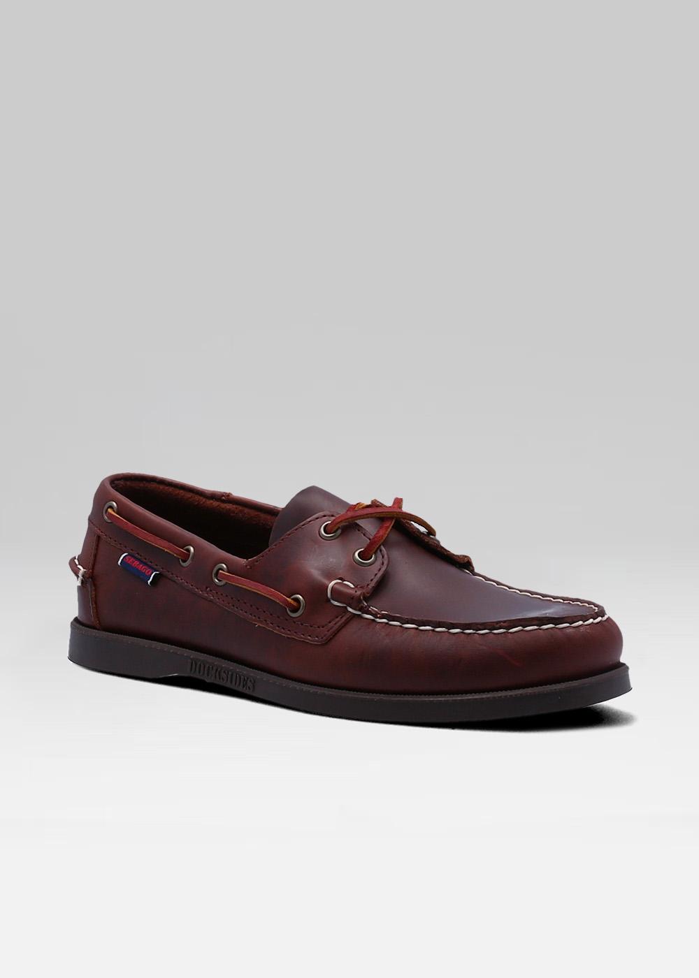 Sebago DOCKSIDE PORTLAND CUIR MARRON SEMELLE MIEL Manfield