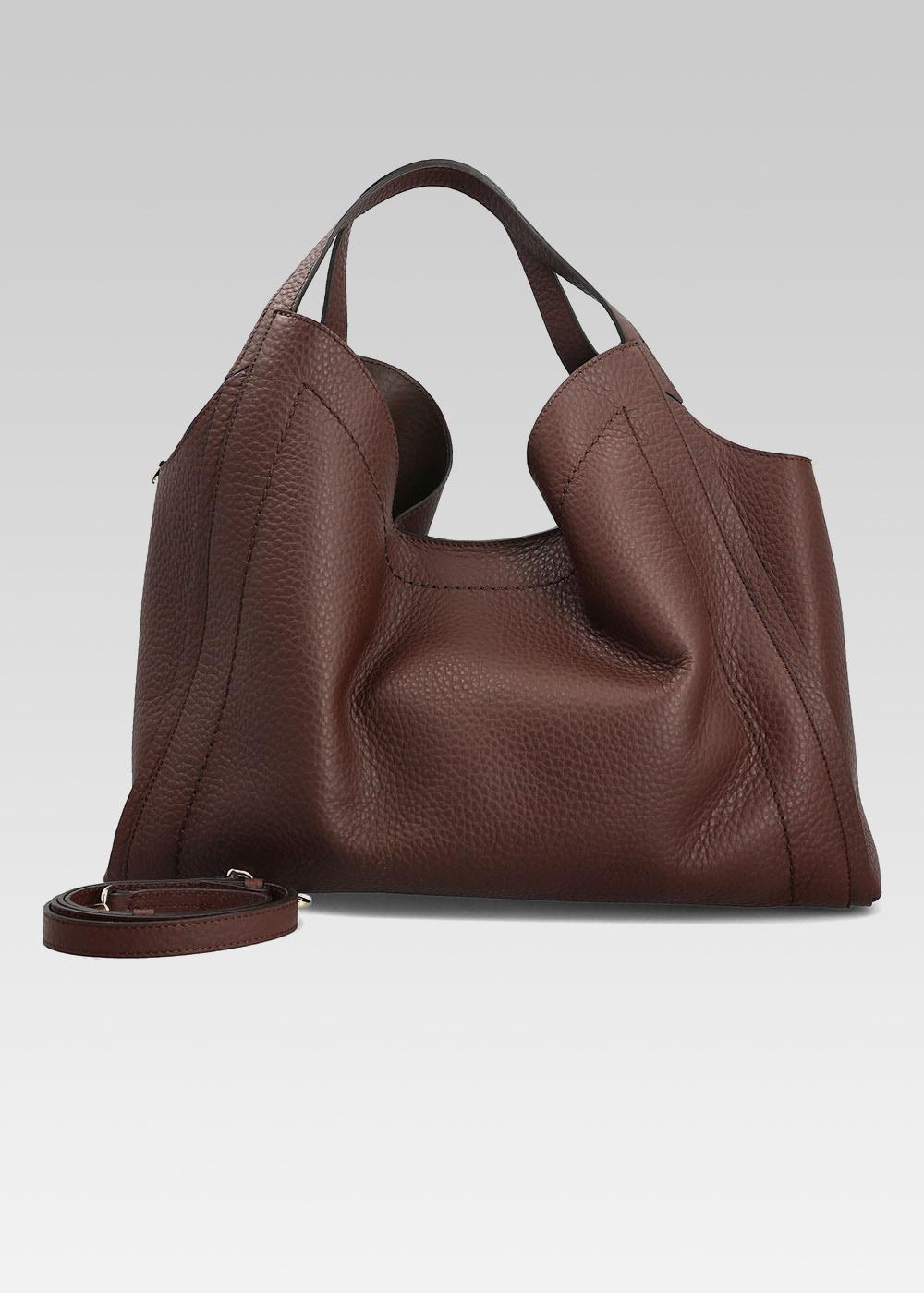 Colisée Paris GRAND SAC SERENA CUIR CHOCOLAT Manfield