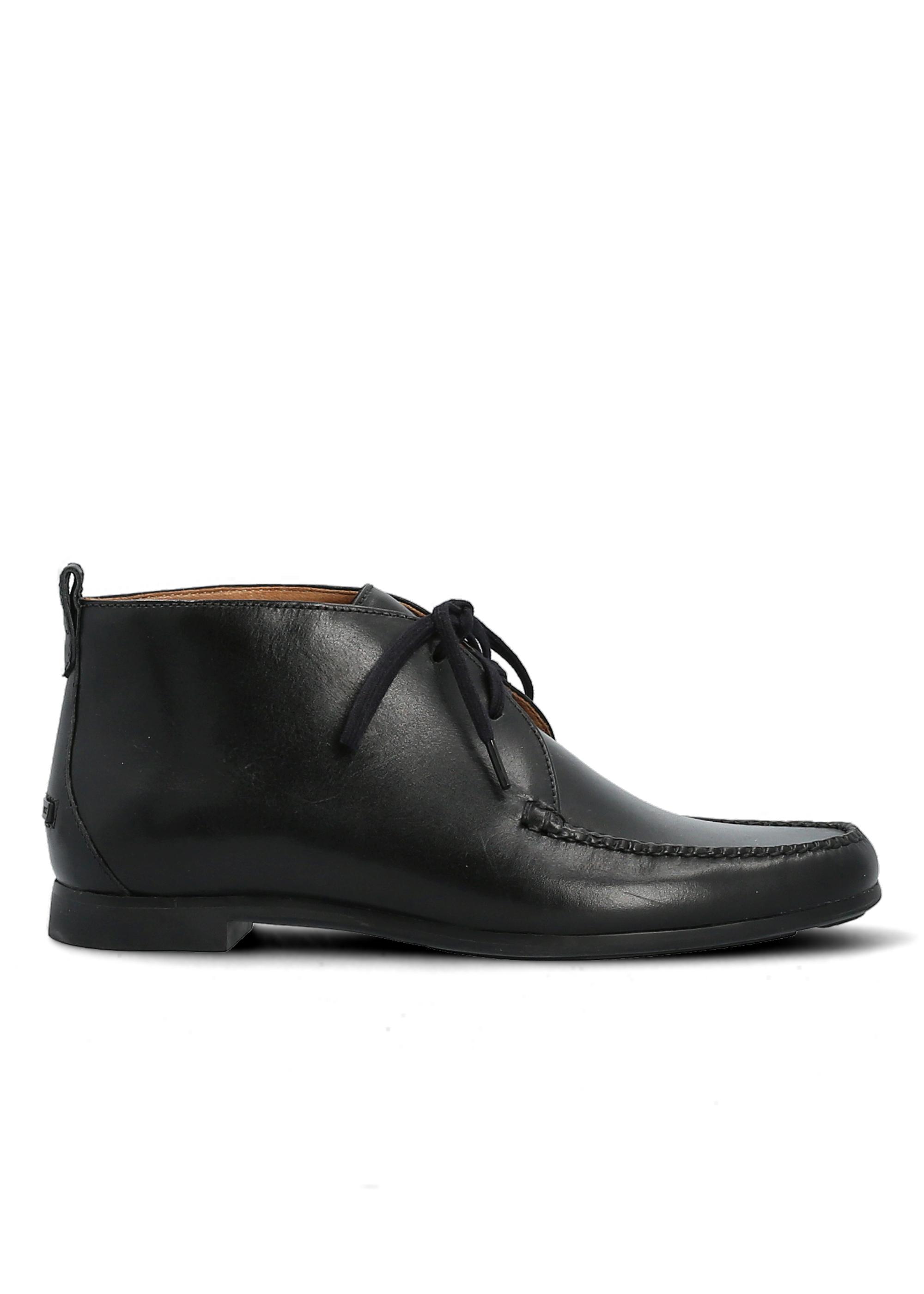 BOOTS CHUKKA CUIR NOIR 4 US W