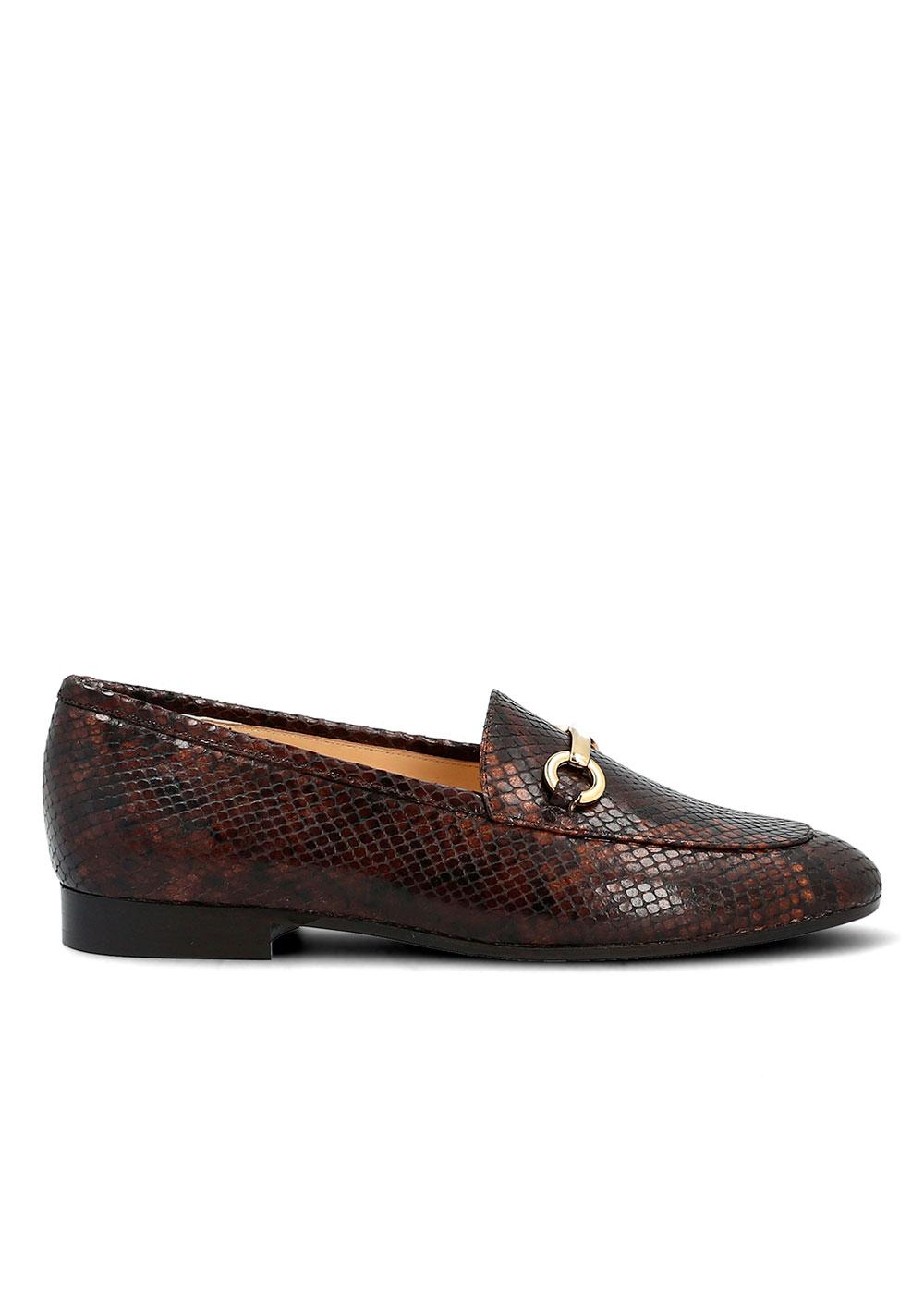Manfield MOCASSIN LA HAVANE PYTHON MUTLI MARRON Manfield