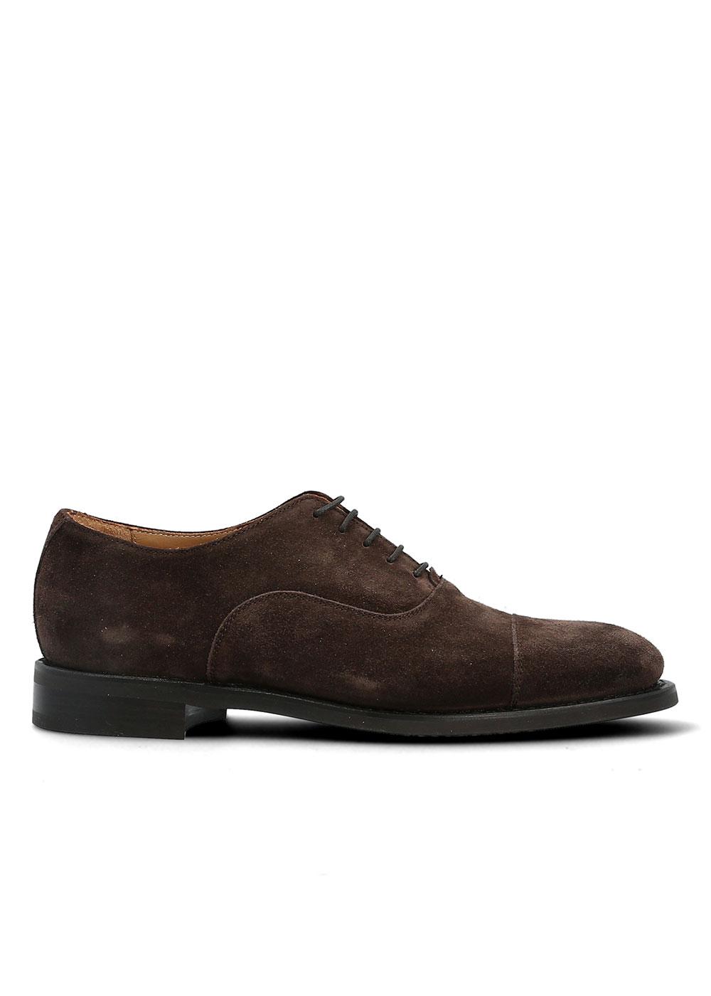 Bowen RICHELIEU STOCKPORT CUIR VELOURS MARRON Manfield