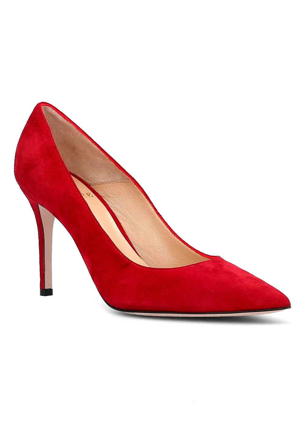 Escarpin velour rouge on sale