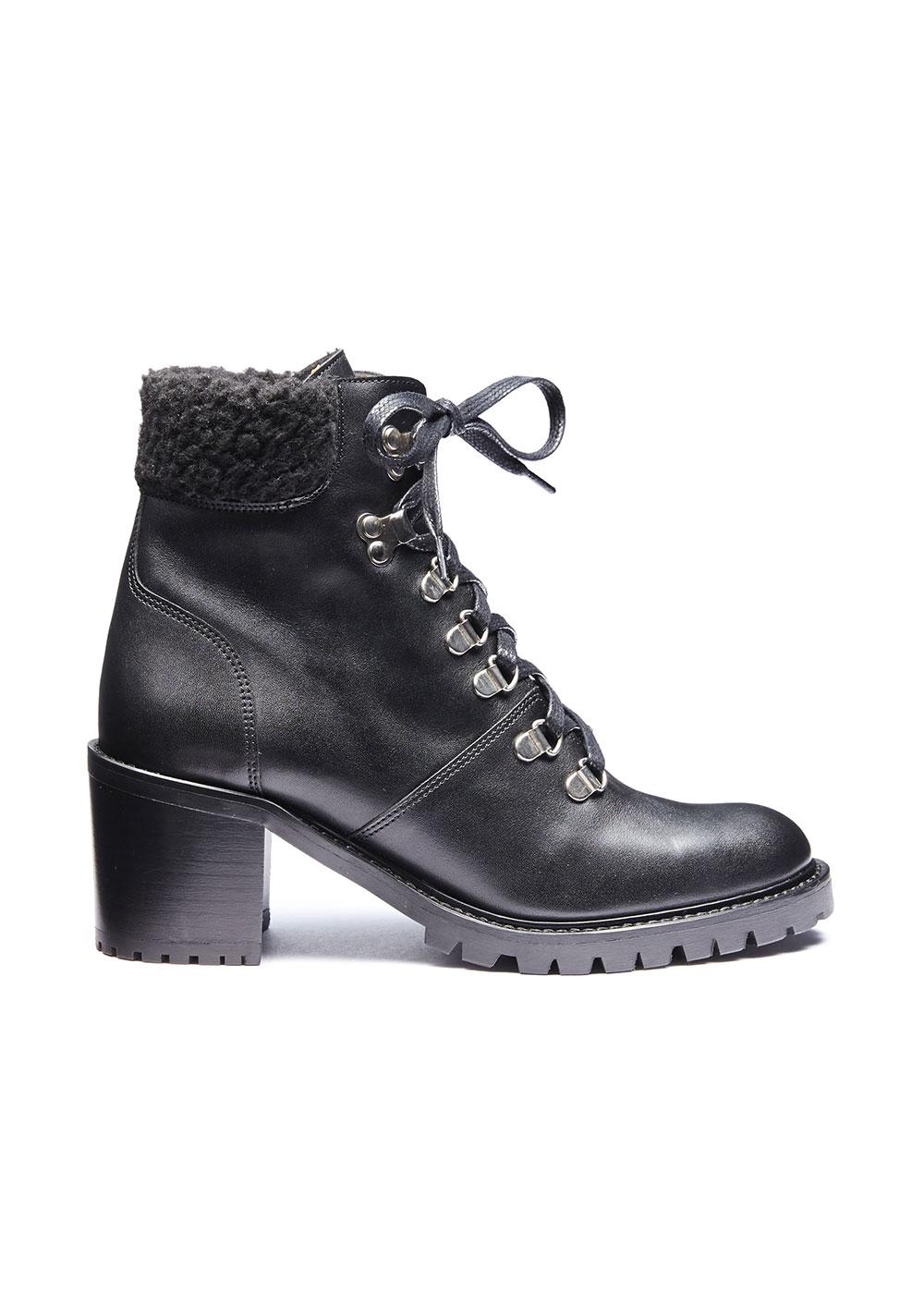 Charles Kammer BOOTS COL FOURRURE SEMELLE CRANTEE GOMME Manfield