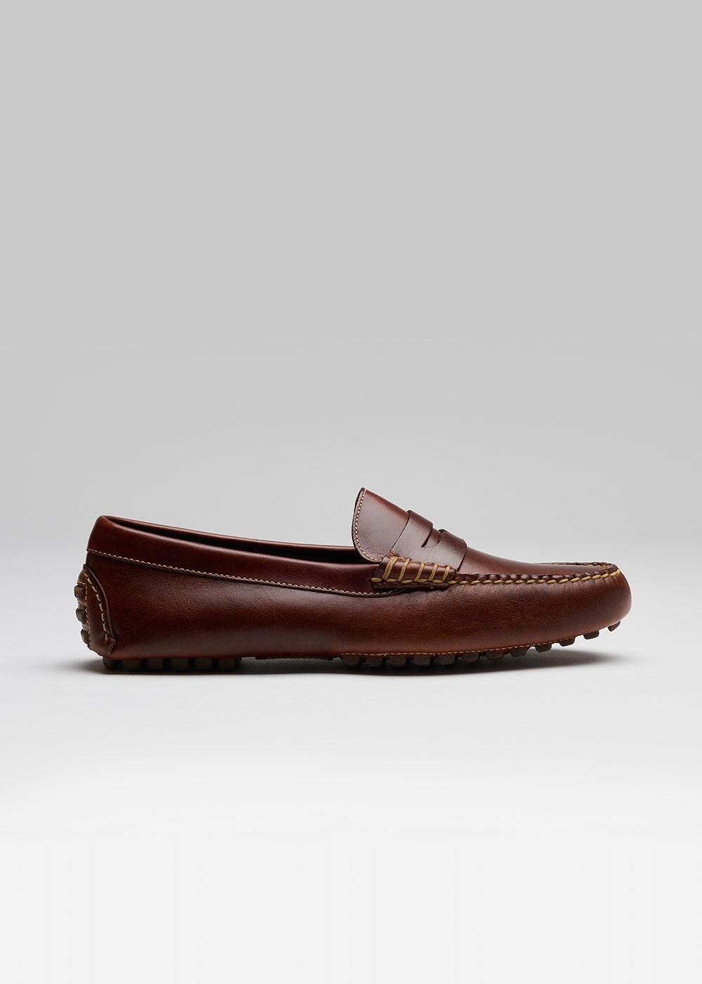 Fairmount MOCASSIN DRIVER CUIR MARRON Manfield