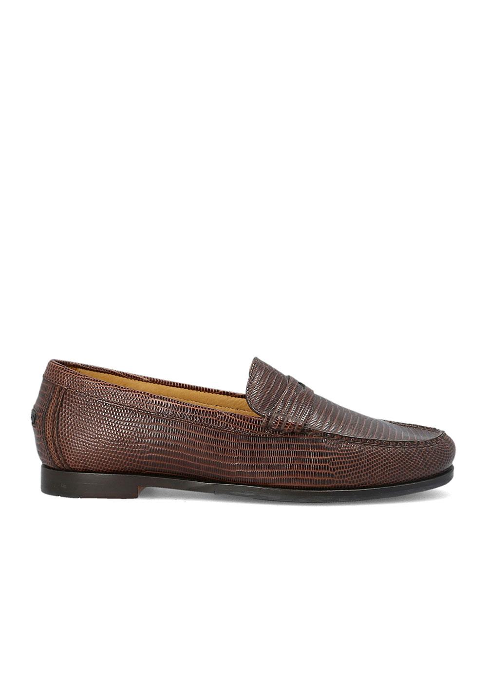 Fairmount MOCASSIN W LIZARD CUIR MARRON Manfield