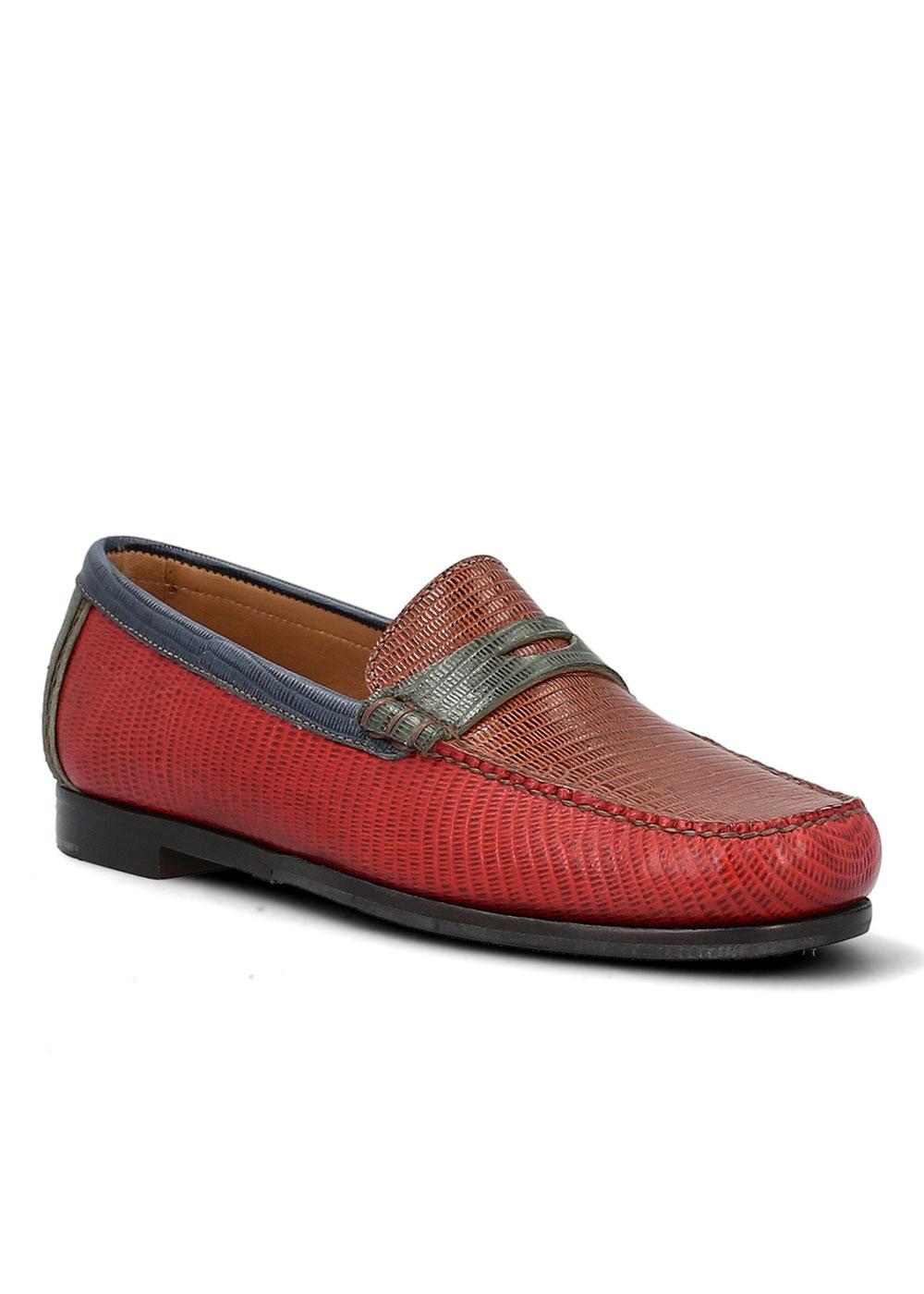 Fairmount MOCASSIN W LIZARD MULTICO ROUGE Manfield