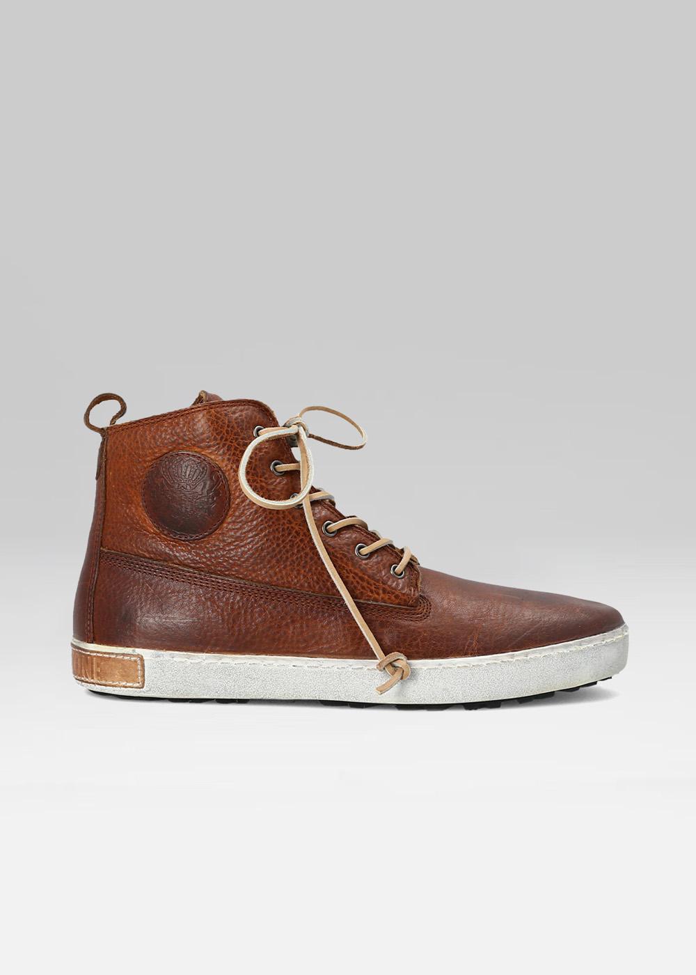 Zapatillas De Trabajo Blackstone Para Hombre - Cuero Marrón, Suela Flexible, Plantilla Viscoelástica, Talla 42