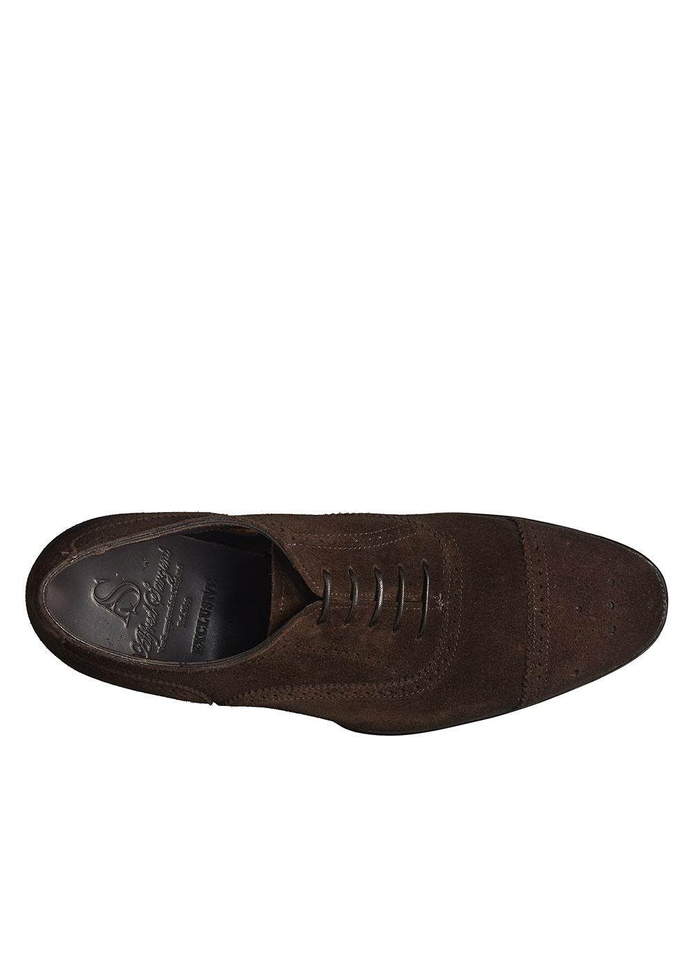 Alfred Sargent RICHELIEU HERRICK VEAU VELOURS MARRON FONCE Manfield