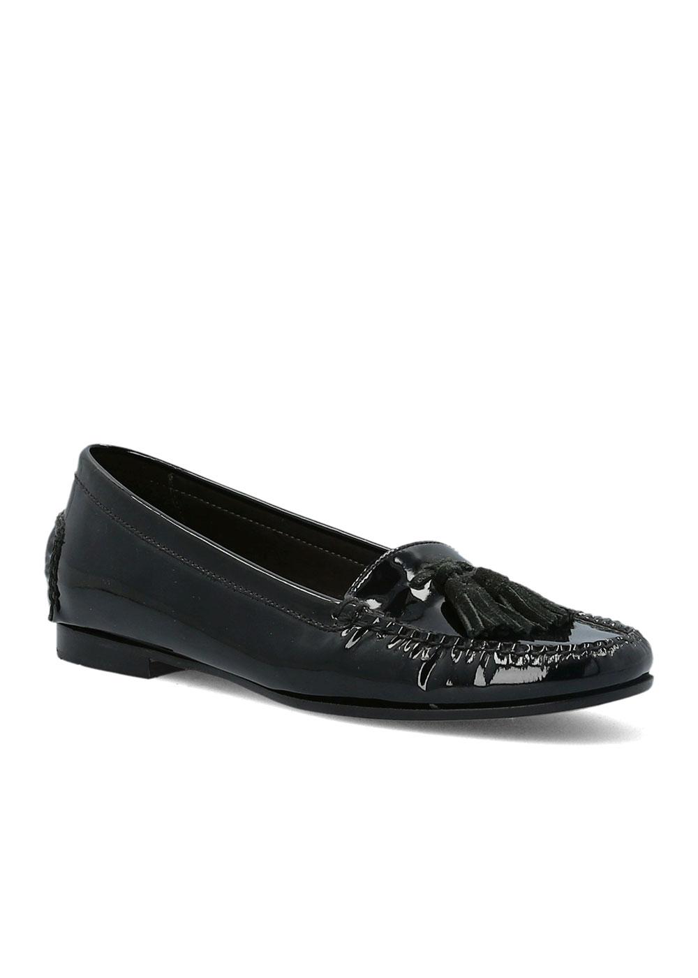 Fairmount MOCASSIN BI TASSEL VERNIS NOIR Manfield