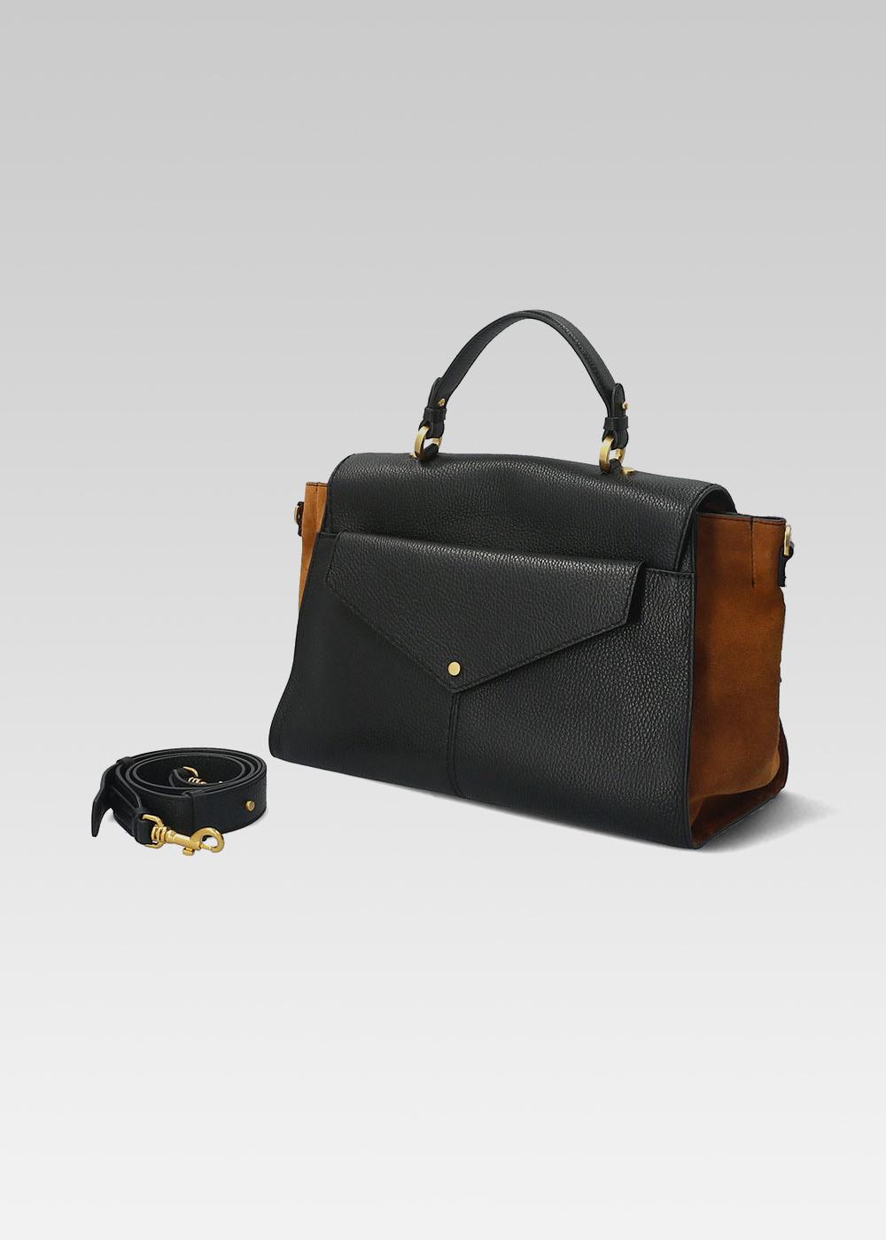 Sac à main en cuir rouge reptile MANFIELD Paris - Vintage