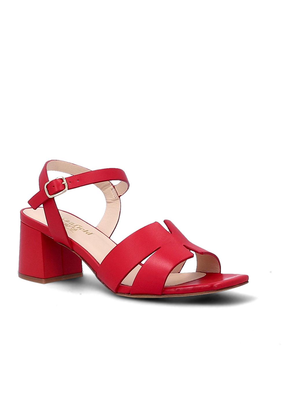 Manfield SANDALE BARNSLEY CUIR ROUGE Manfield
