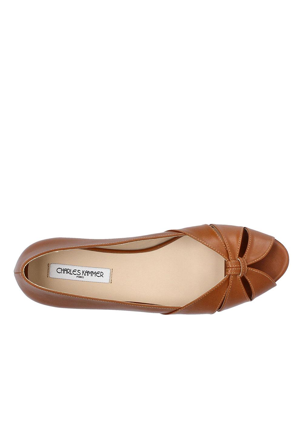 Charles Kammer BALLERINE VICTOIRE CUIR CAMEL Manfield
