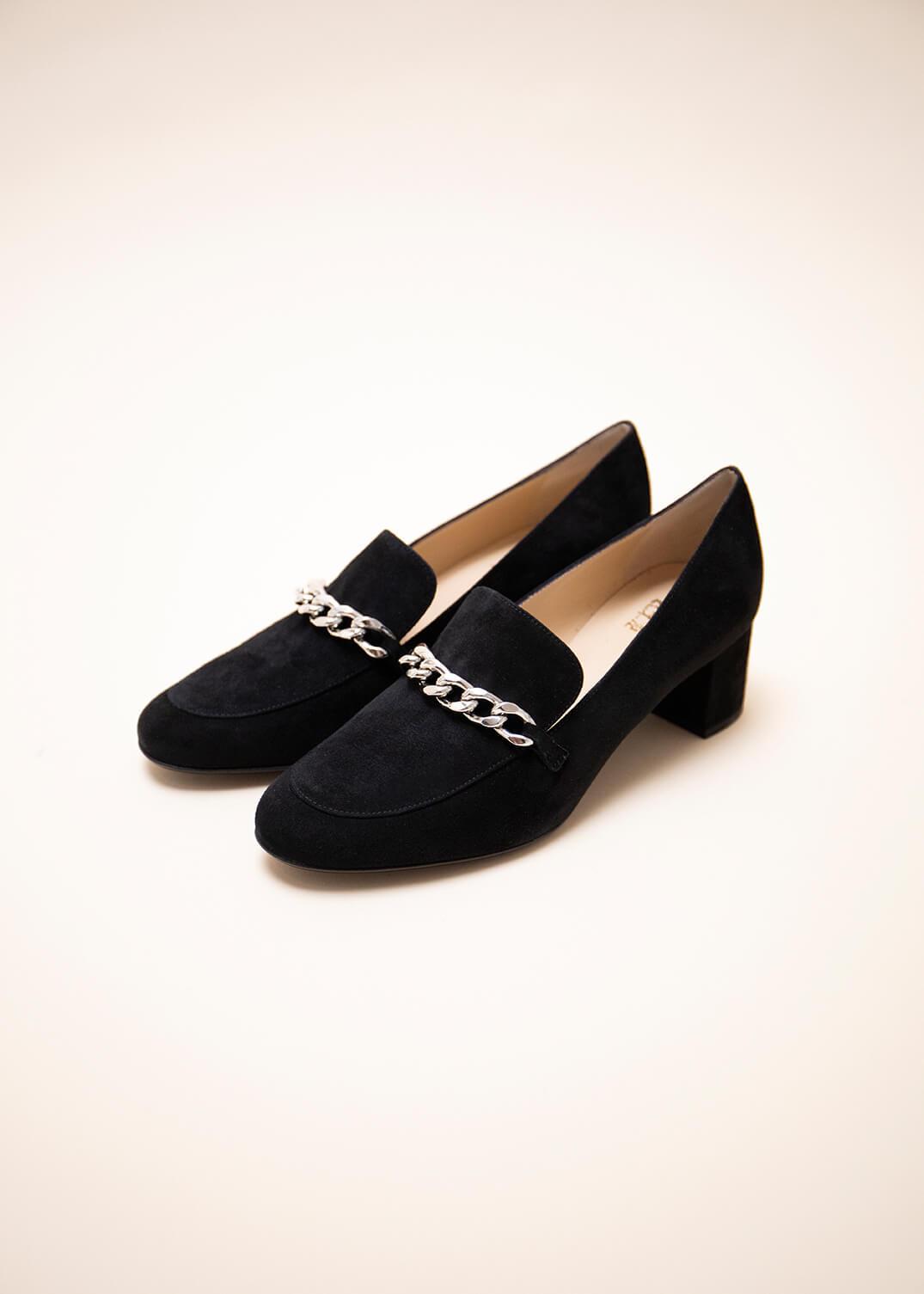 MOCASSIN SUNDERLAND VELOURS NOIR 35