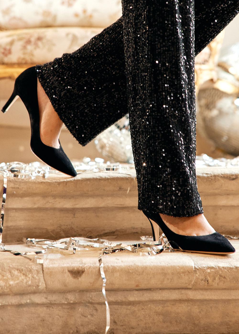 Charles Kammer ESCARPIN RABELAIS VELOURS NOIR Manfield