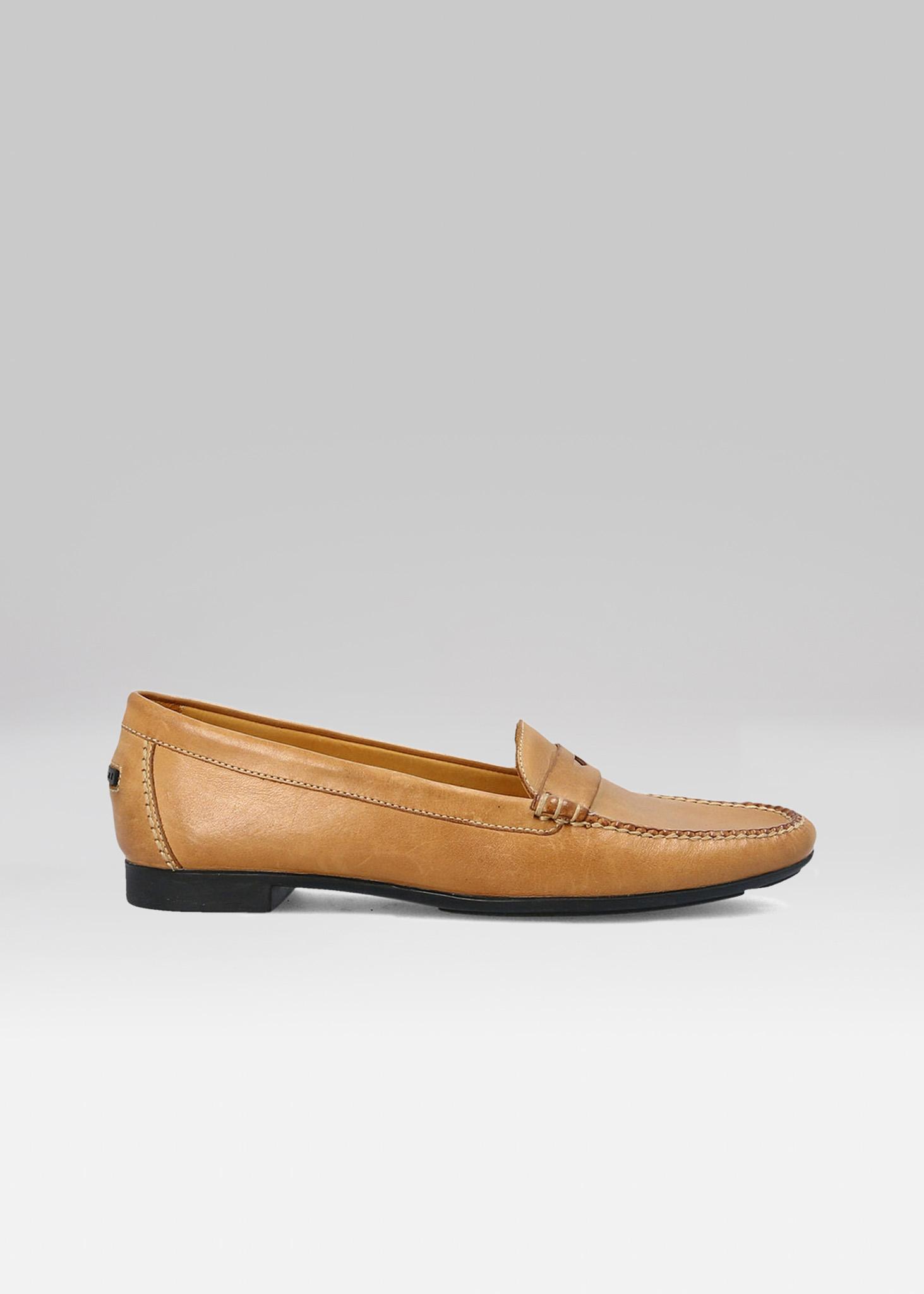 Fairmount MOCASSIN SIMPLE ROUND CUIR CAMEL Manfield