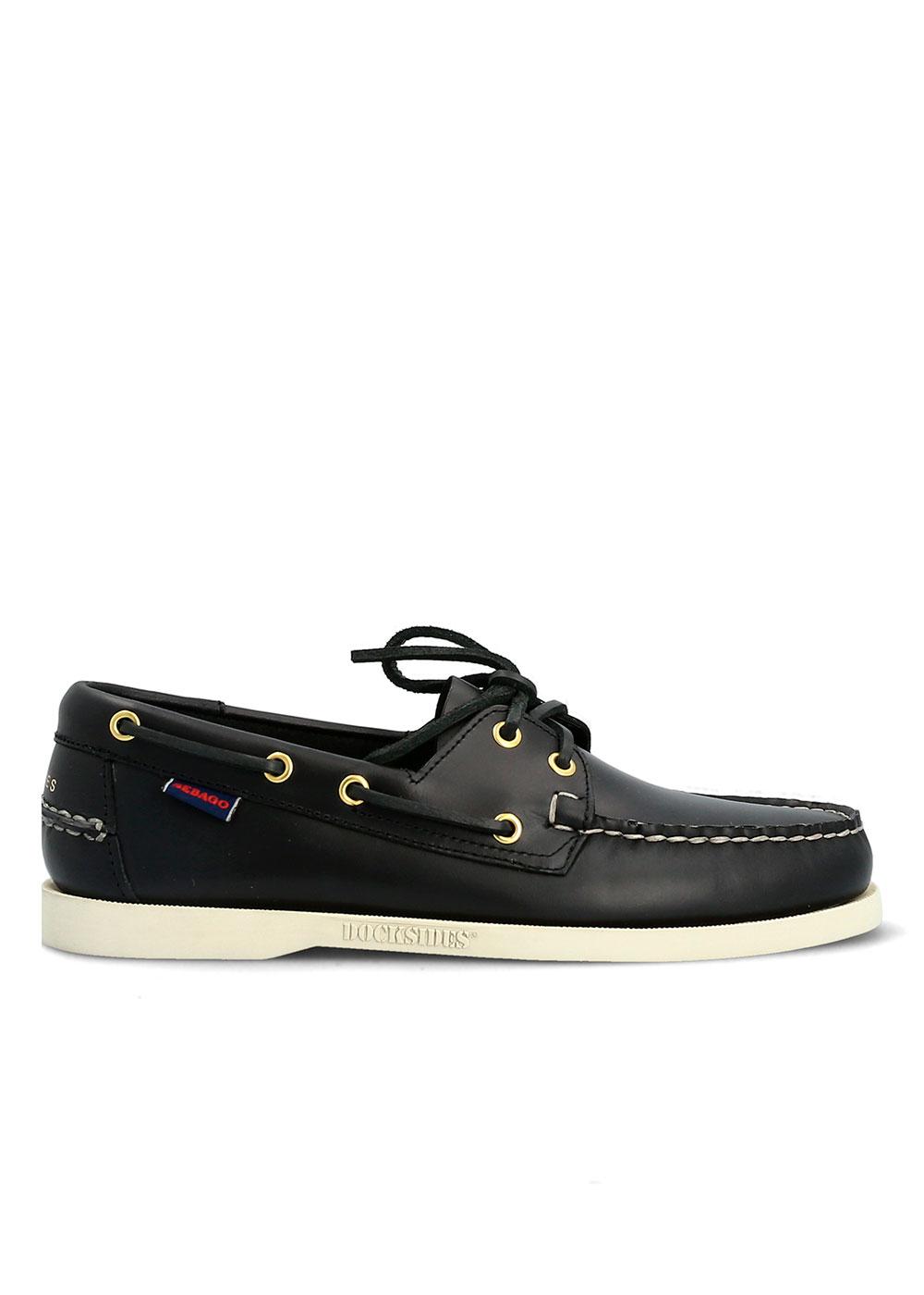 Sebago PORTLAND WAXED BACKTAG CUIR NOIR Manfield