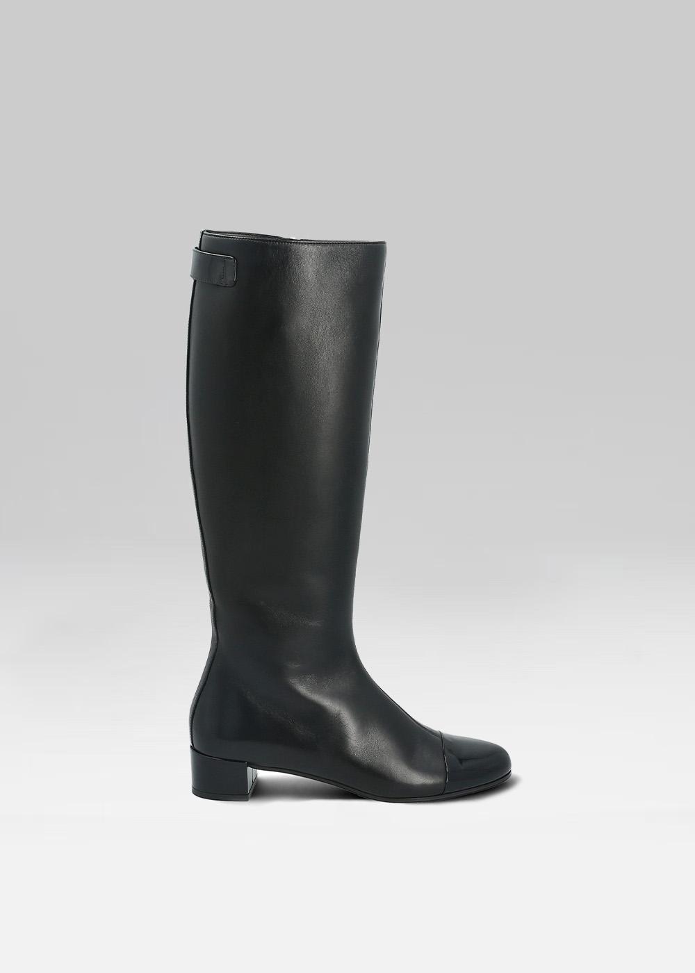 Bottes D’équitation Manfield – Cuir Noir – Taille 9.5 – Grand Mollet – Occasion