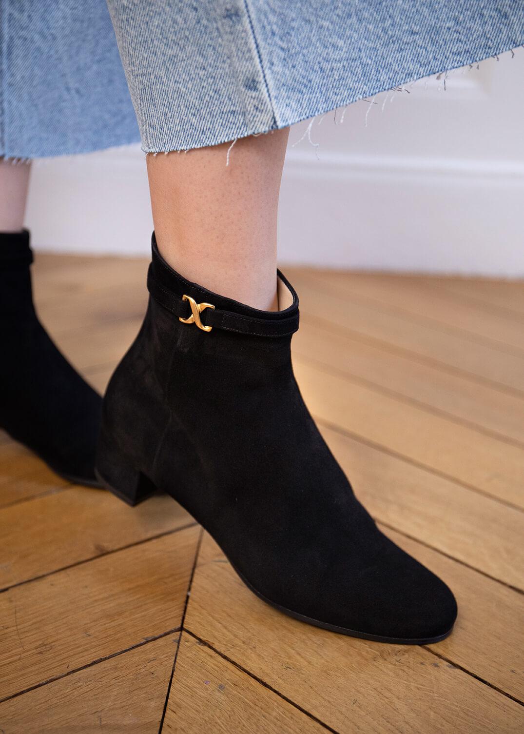 Manfield BOOTS WORTHING VELOURS NOIR 
