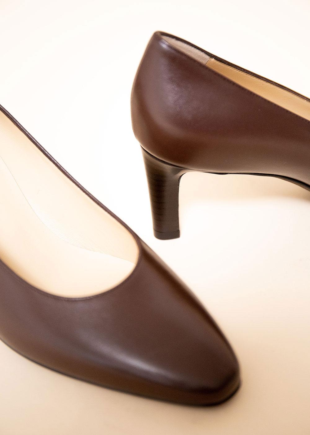 Manfield ESCARPIN PARIS CUIR MARRON Manfield