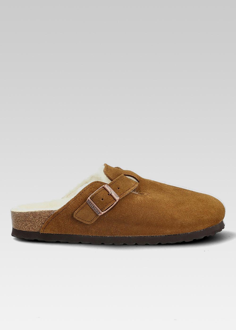 Birkenstock SABOT BOSTON MOUTON CAMEL Manfield