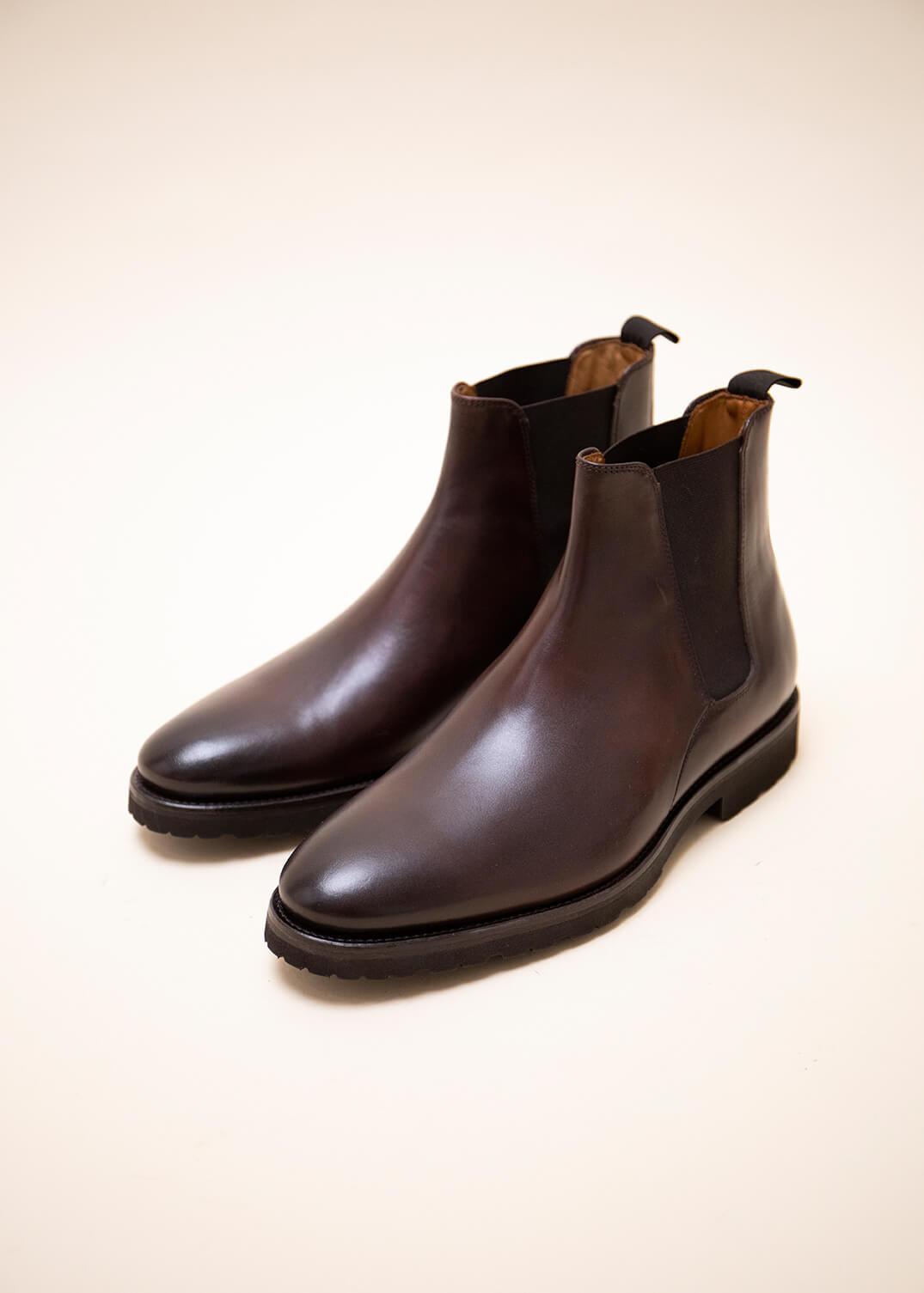 Colis e Paris CHELSEA BOOTS PATRIZIO CUIR MARRON Manfield