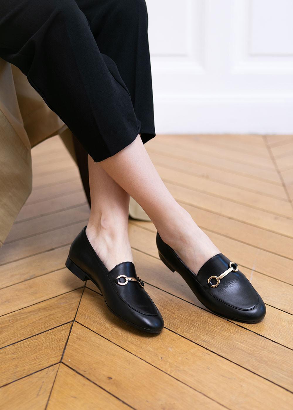 Manfield MOCASSIN MORS LA HAVANE CUIR NOIR Manfield - Main Image