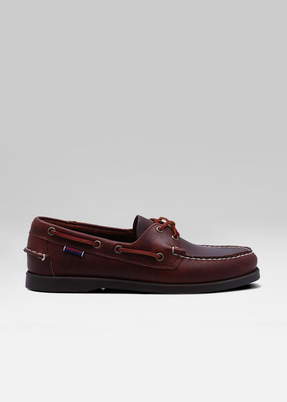 Sebago DOCKSIDE PORTLAND CUIR MARRON SEMELLE MIEL Manfield