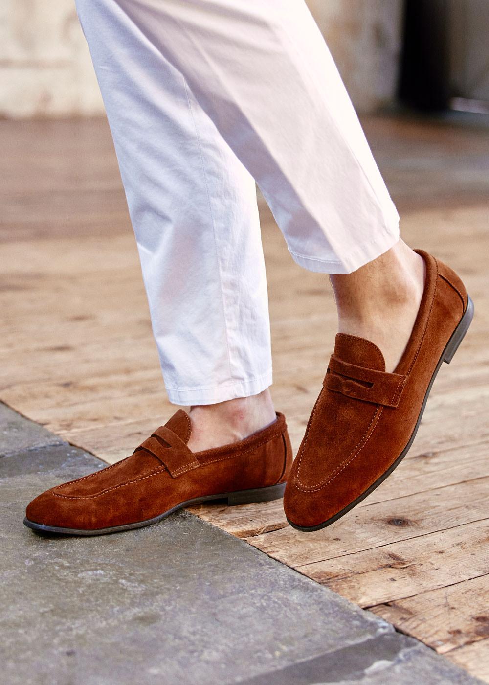 Colisée Paris MOCASSIN ORSO VELOURS MARRON Manfield