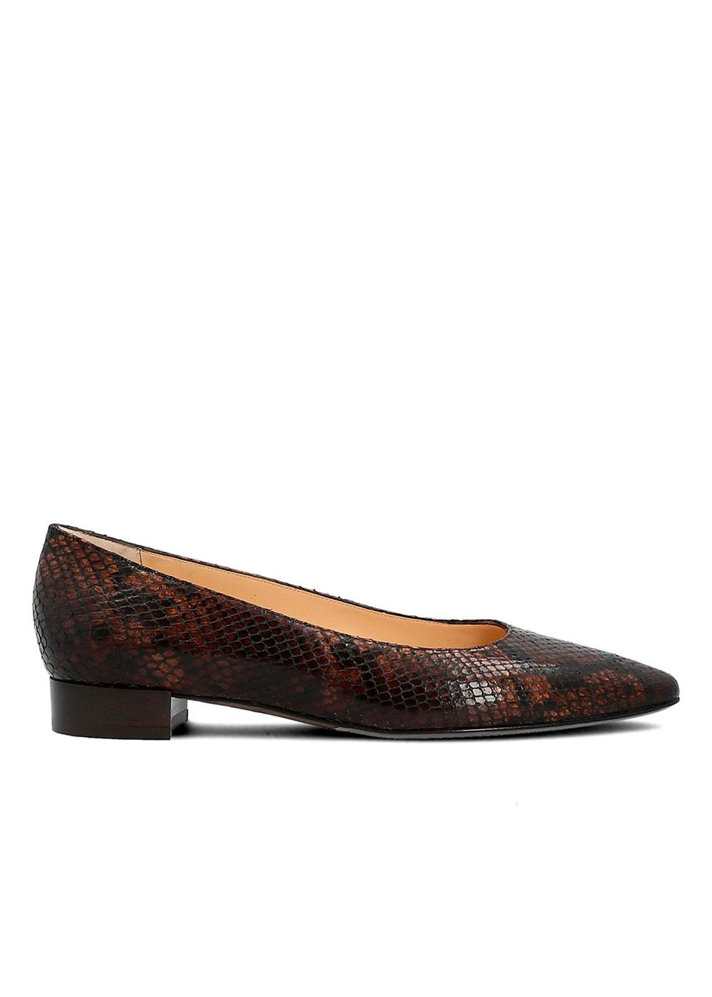 Manfield ESCARPIN VIENNE FACON PYTHON MARRON Manfield