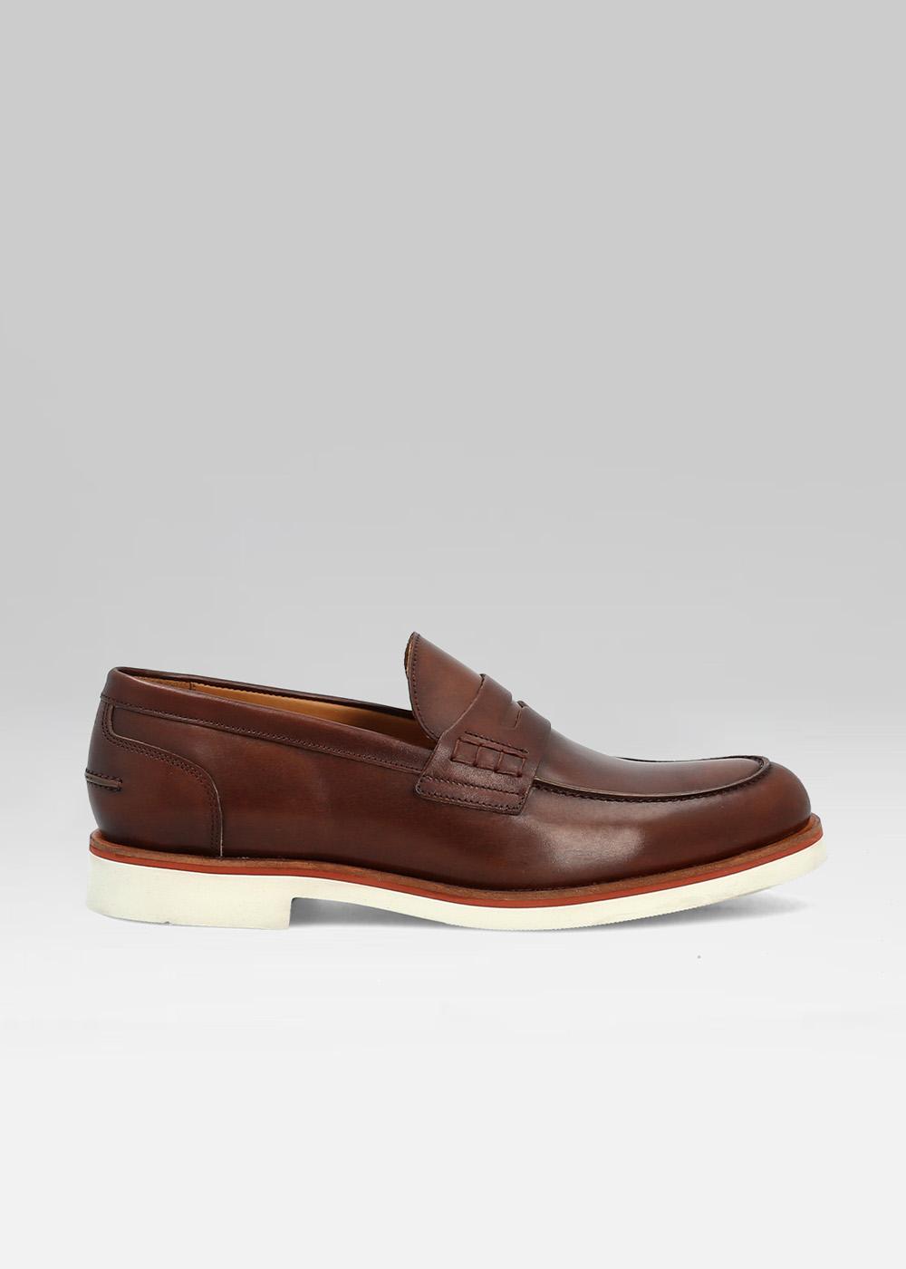Mocassins SuitSupply En Cuir Grainé Marron - Taille UK 9.5 / 43.5, Style Monk Strap