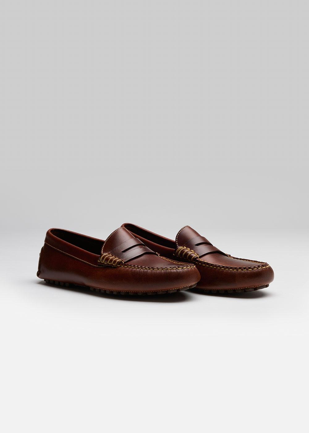 Fairmount MOCASSIN DRIVER CUIR MARRON Manfield