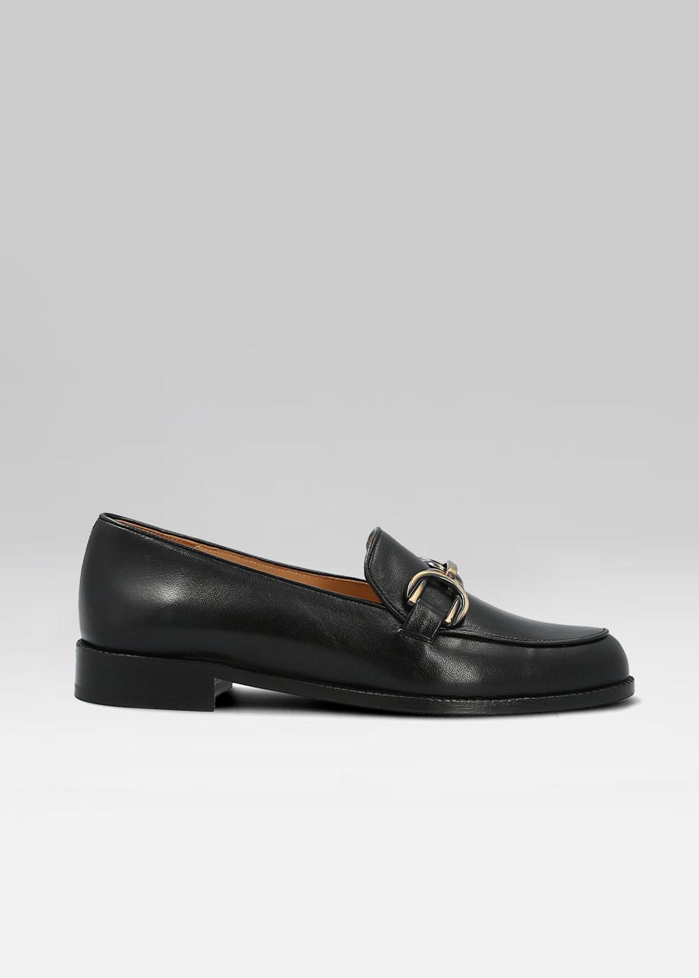 Charles Kammer MOCASSIN VERDEAU CUIR NOIR Manfield